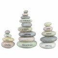 Youngs Resin Stacked River Rocks Figurine Set - 3 Piece 20597
